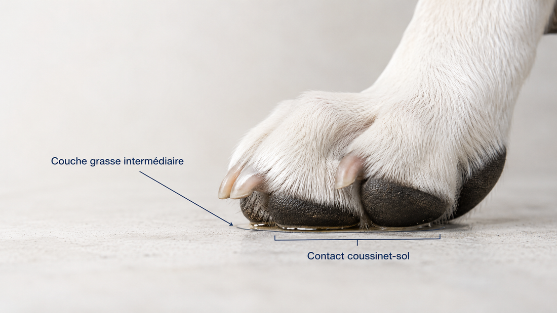 Pourquoi éviter les baumes trop gras sur les coussinets du chien ?