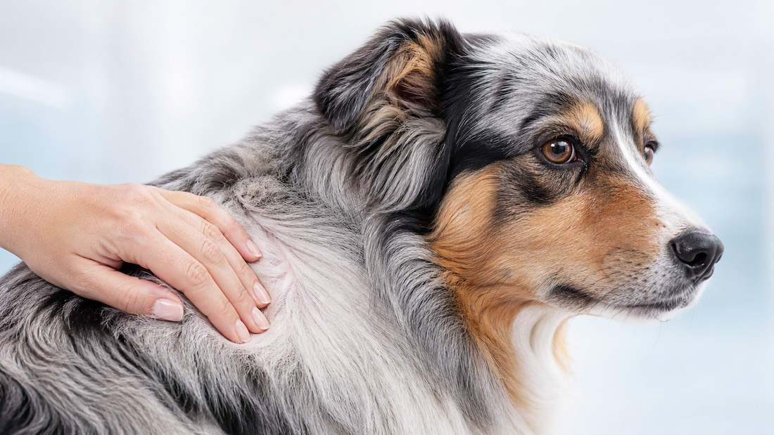 Le Pelage du chien commence dans la peau