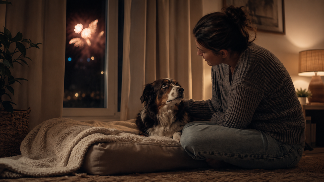 Chien et feux d’artifice : pourquoi il panique et comment l’aider avant, pendant et après