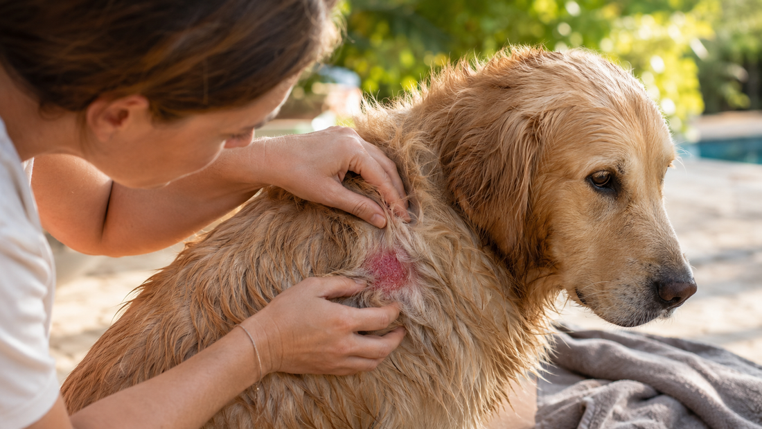 Hot spot chez le chien en été : la plaque rouge qui apparaît en quelques heures