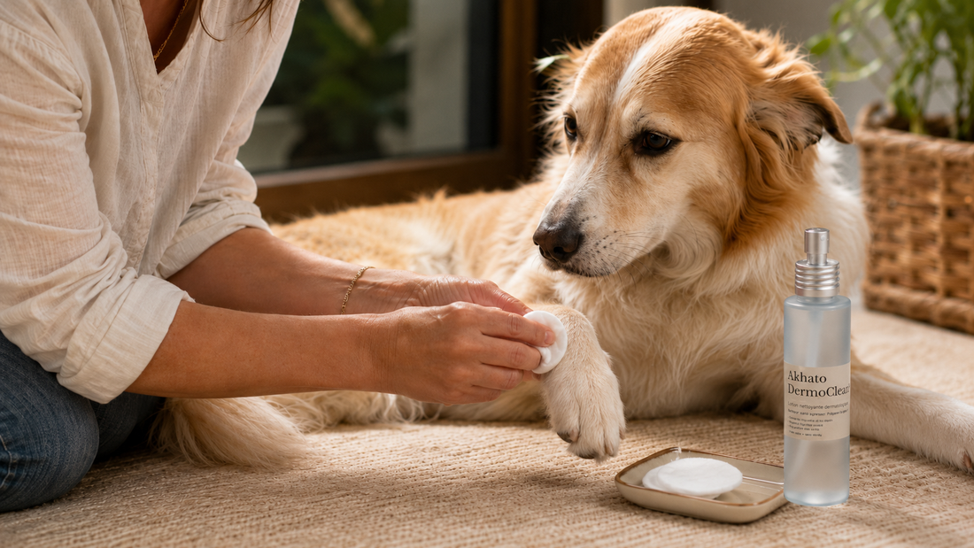 Nettoyer une zone irritée chez le chien : le bon geste sans rinçage