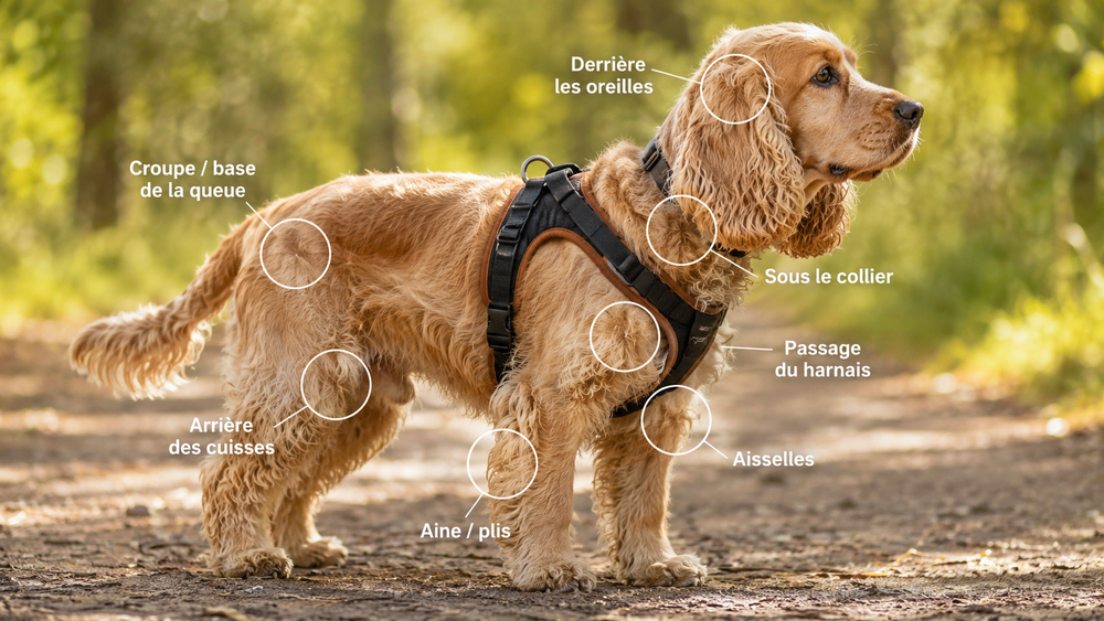 Pourquoi le poil de mon chien s’emmêle toujours aux mêmes endroits ?