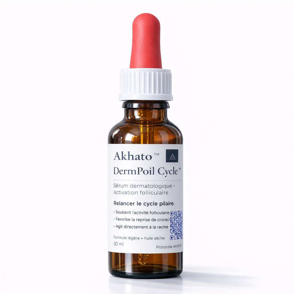 Sérum DermPoil Cycle AKHATO pour alopécie chien, soin dermatologique visant à relancer le cycle pilaire et soutenir la repousse du poil