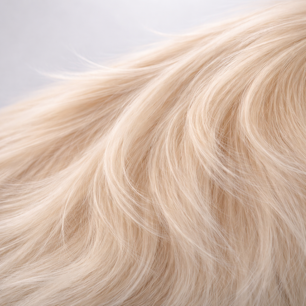 Poil long de chien lisse et démêlé après utilisation du spray DermoGliss facilitant le brossage